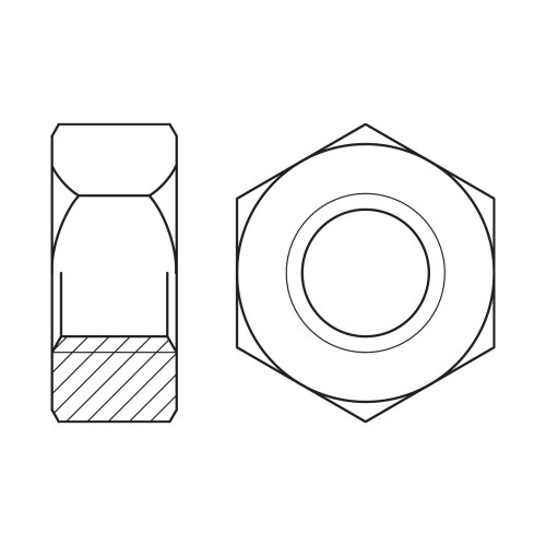 DIN 934 ZP ~ ISO 4032, Tuerca hexagonal en acabado zincado