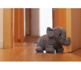 Tope de puerta textil 1 Kg. Elefante / gris