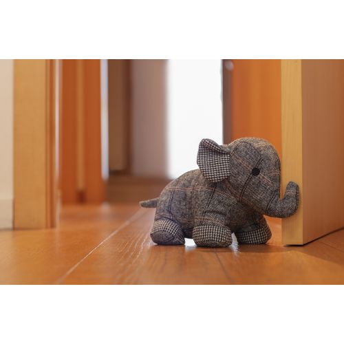 Tope de puerta textil 1 Kg. Elefante / gris