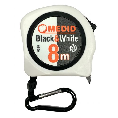 Flexómetro MEDID Black &amp; White 8 m x 28 mm- ref 6828