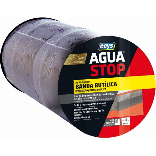 AGUASTOP BANDA IMP. BUTILO GRIS 30CMX10M