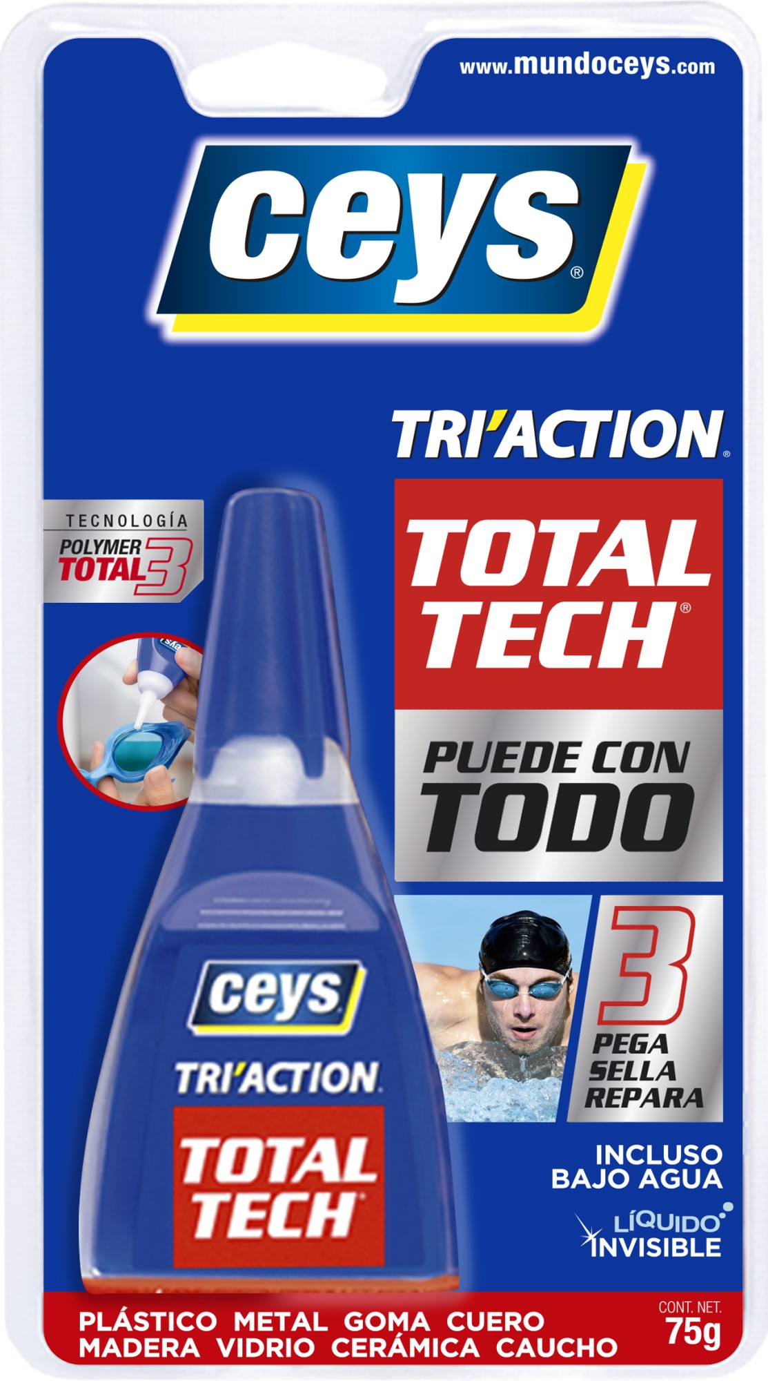 Total Tech de Ceys el Adhesivo más Sellador que puede con Todo