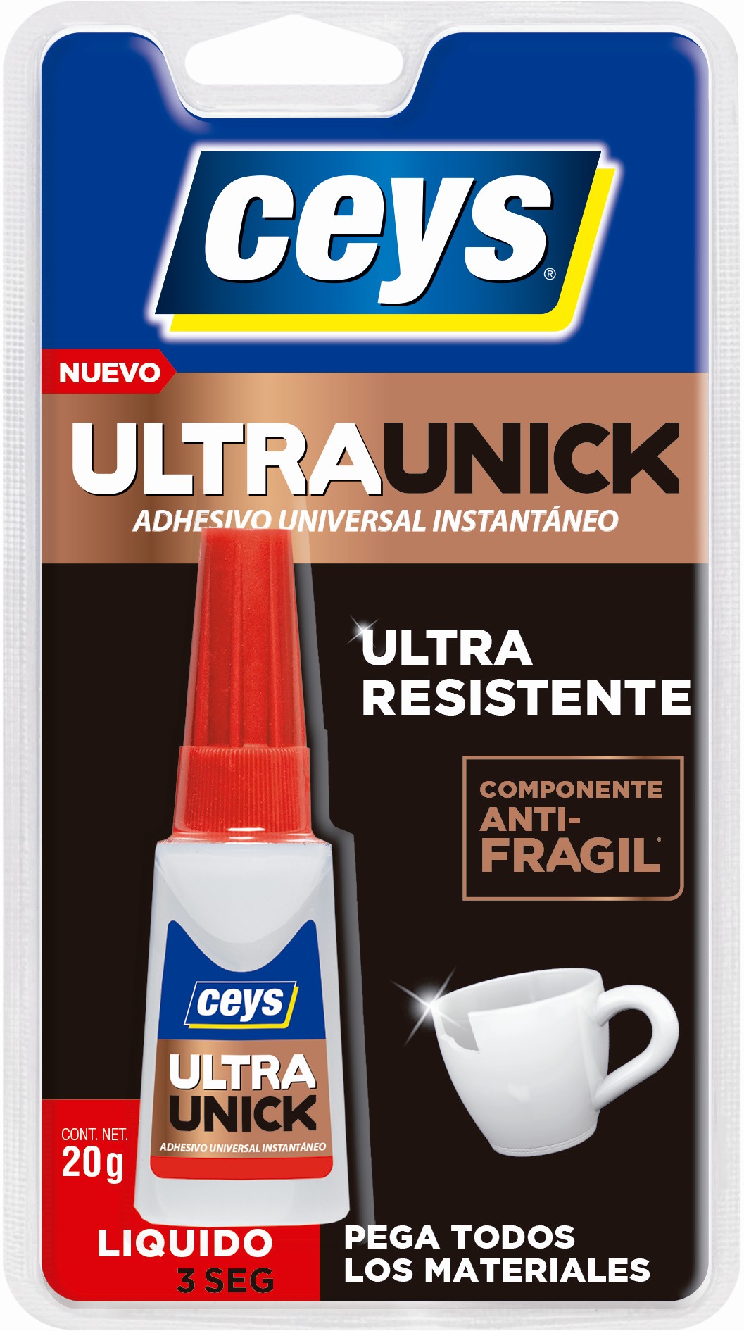 Pegamento líquido instantáneo ULTRAUNICK - Ceys