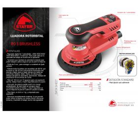 Lijadora rotorbital BRUSHLESS PROFESIONAL RO 5 BRUSHLESS