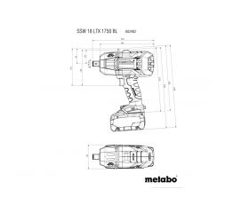 SSW 18 LTX 1750 BL Atornillador de impacto de batería