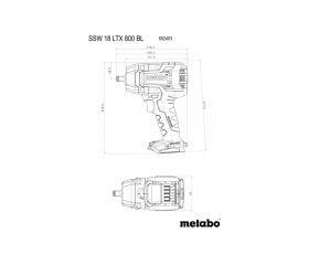 SSW 18 LTX 800 BL Atornillador de impacto de batería