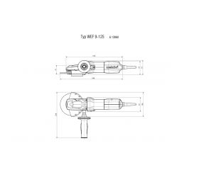 WEF 9-125 Quick Amoladora angular de cabeza plana