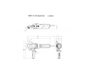 WEVF 10-125 Quick Inox Amoladora angular de cabeza plana