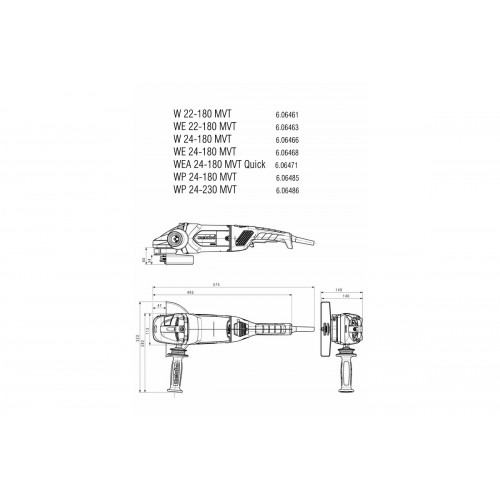 WE 22-180 MVT Amoladora angular