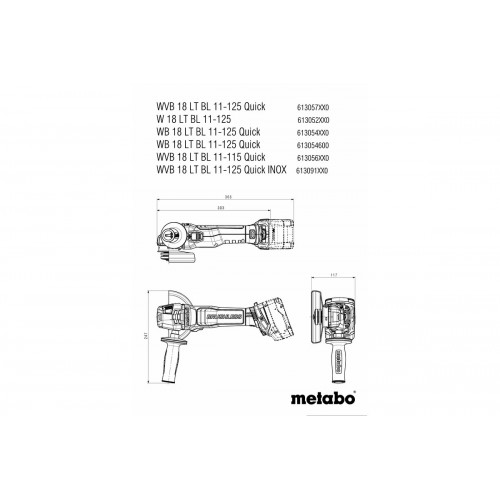 W 18 LT BL 11-125 Amoladora angular de batería