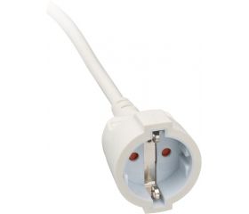 Alargador eléctrico IP20 H05VV-F 3G1,5 con clavija plana para uso en interiores