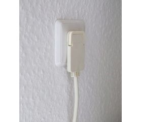 Alargador eléctrico IP20 H05VV-F 3G1,5 con clavija plana para uso en interiores