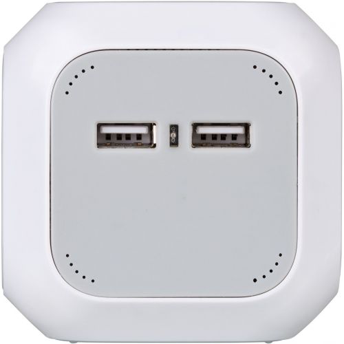 Ladrón múltiple en forma de cubo ALEA-Power con 2 puertos USB