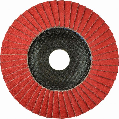 Disco de láminas abrasivo cerámico CERA PLUS (G-AK) de 125 mm grano 40 y base plana