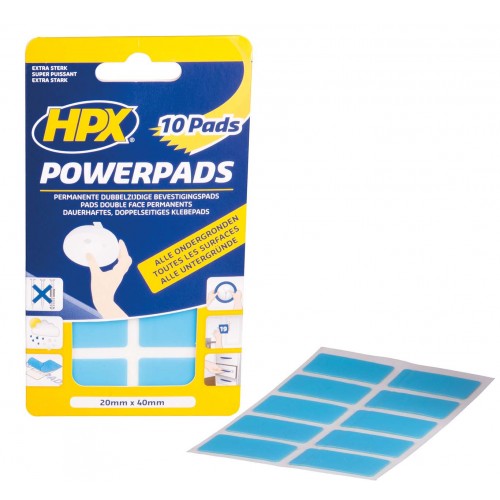 Pack de 10 almohadillas adhesivas doble cara Powerpads