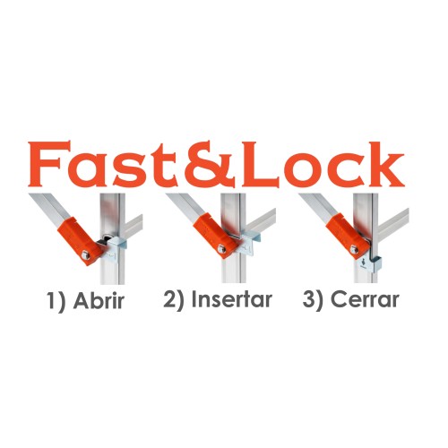 Andamio de aluminio combinado con sistema de anclaje rápido Fast and Lock 200