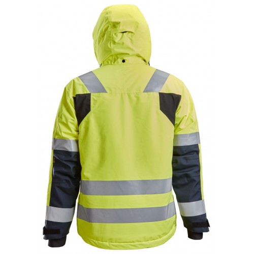 1132 Chaqueta con aislamiento 37.5® impermeable de alta visibilidad clase 3 amarillo/ azul marino