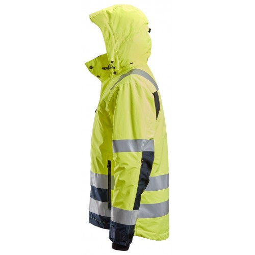 1132 Chaqueta con aislamiento 37.5® impermeable de alta visibilidad clase 3 amarillo/ azul marino