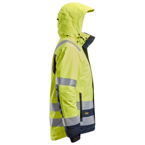 1132 Chaqueta con aislamiento 37.5® impermeable de alta visibilidad clase 3 amarillo/ azul marino