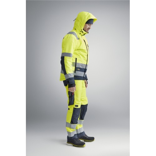 1132 Chaqueta con aislamiento 37.5® impermeable de alta visibilidad clase 3 amarillo/ azul marino