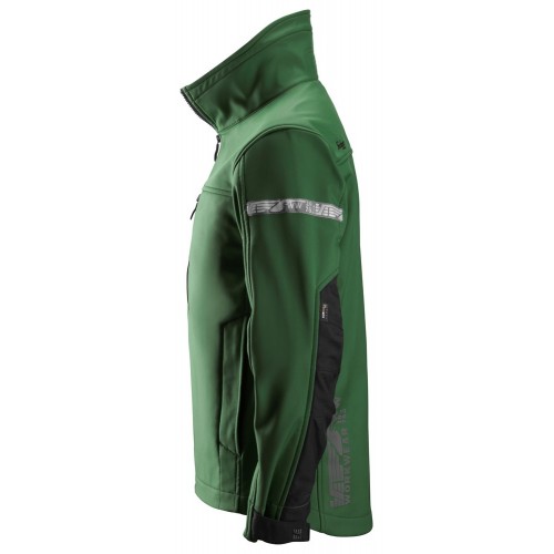 1200 Chaqueta Soft Shell AllroundWork verde forestal-negro