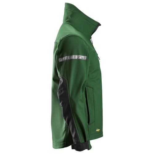 1200 Chaqueta Soft Shell AllroundWork verde forestal-negro