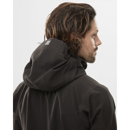 1218 Chaqueta impermeable SoftShell FlexiWork con capucha negro