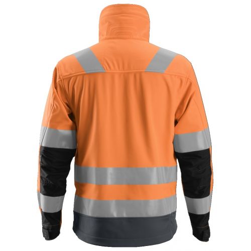 1230 Chaqueta Softshell de alta visibilidad clase 3 AllroundWork naranja/ gris acero