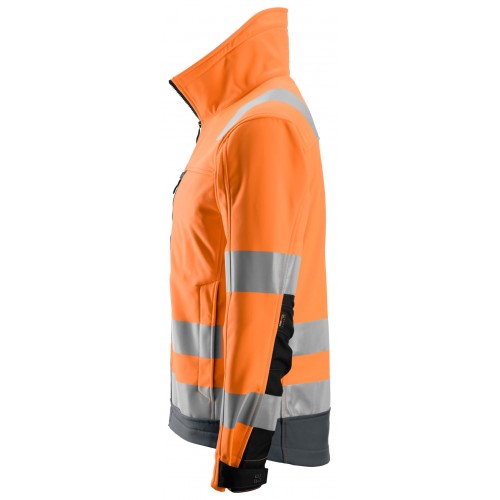 1230 Chaqueta Softshell de alta visibilidad clase 3 AllroundWork naranja/ gris acero