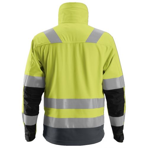 1230 Chaqueta Softshell de alta visibilidad clase 3 AllroundWork amarillo/ gris acero