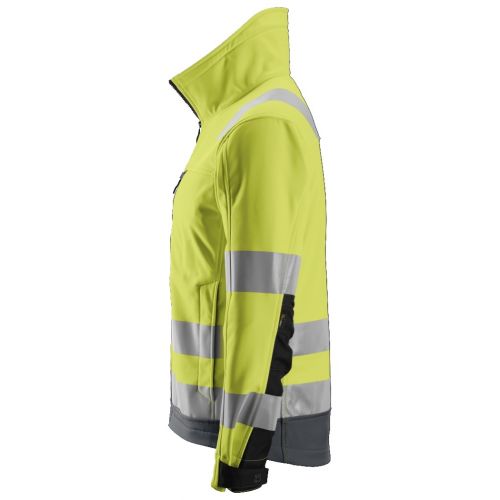 1230 Chaqueta Softshell de alta visibilidad clase 3 AllroundWork amarillo/ gris acero