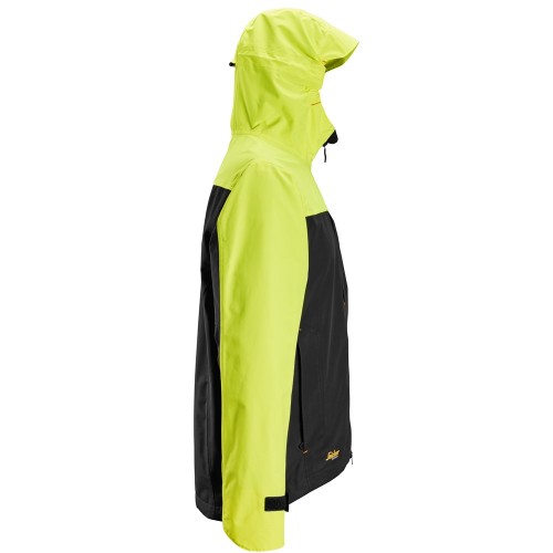 1303 Chaqueta impermeable AllroundWork negro/ amarillo neon