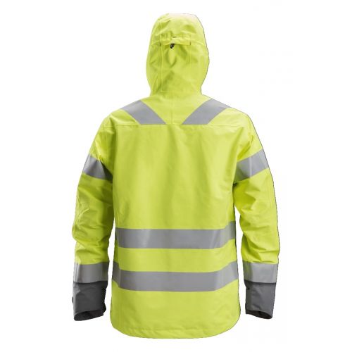 1330 Chaqueta impermeable de alta visibilidad clase 3 AllroundWork amarilla/ gris acero