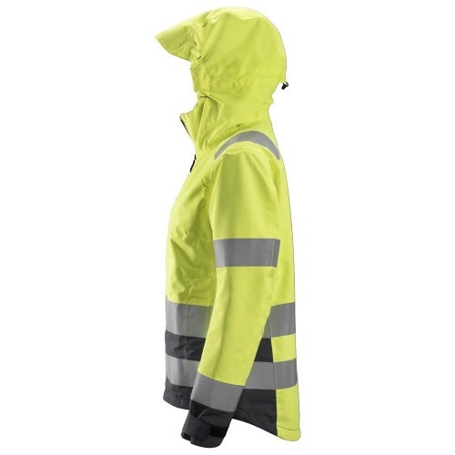 1347 Chaqueta impermeable de alta visibilidad para mujer clase 2/3 AllroundWork amarillo-gris acero