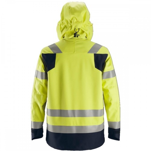 1360 Chaqueta exterior impermeable de alta visibilidad clase 2 ProtecWork amarillo/ azul marino