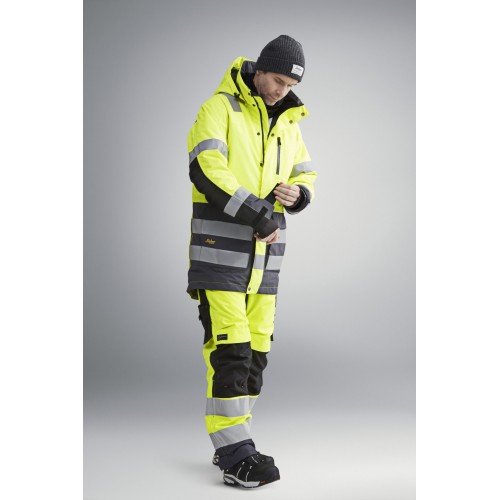 1830 Parka impermeable de alta visibilidad clase 3 AllroundWork amarillo/ gris acero