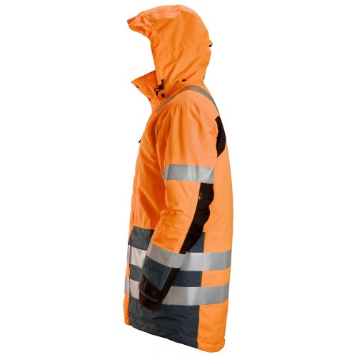 1830 Parka impermeable de alta visibilidad clase 3 AllroundWork naranja/ gris acero