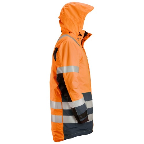 1830 Parka impermeable de alta visibilidad clase 3 AllroundWork naranja/ gris acero