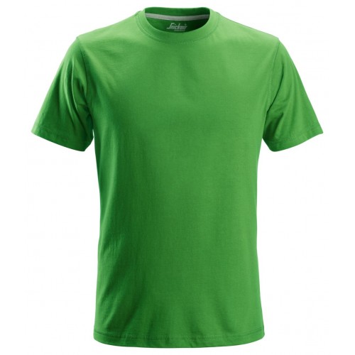2502 Camiseta de manga corta clásica verde manzana talla XL
