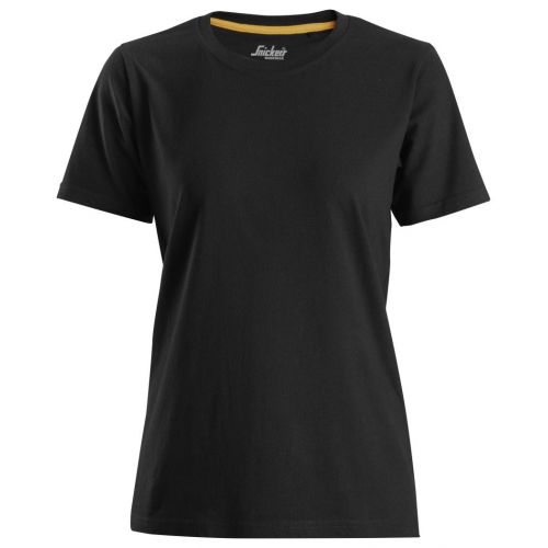 Camiseta de mujer de algodon organico AllroundWork negro talla XL