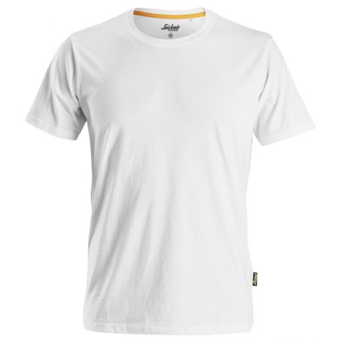 Camiseta de algodón orgánico AllroundWork Blanca talla XXL