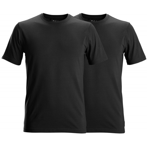 2529 Camisetas de manga corta (pack de 2 unidades) negro talla XL