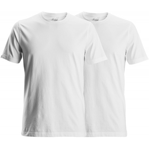 2529 Camisetas de manga corta (pack de 2 unidades) blanco talla XL