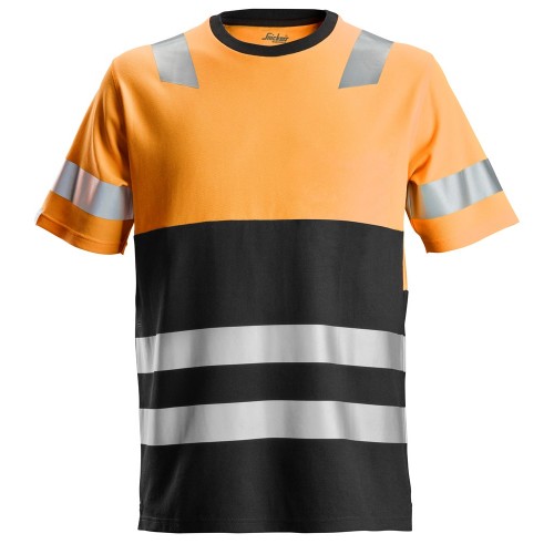 2534 Camiseta de manga corta de alta visibilidad clase 1 naranja-negro talla 3XL
