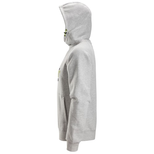 2845 Sudaderas con capucha y logo color gris jaspeado