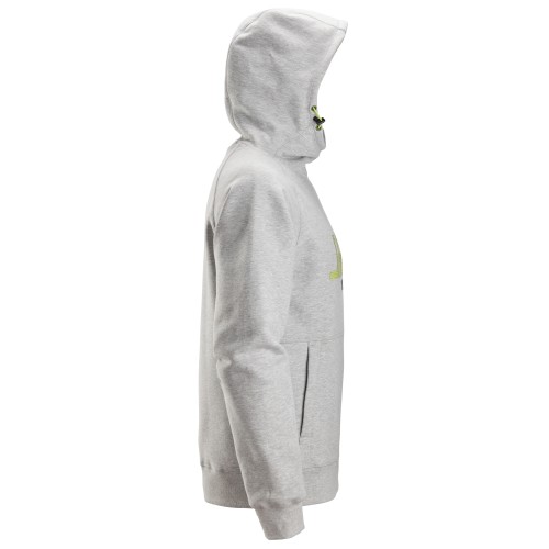 2845 Sudaderas con capucha y logo color gris jaspeado