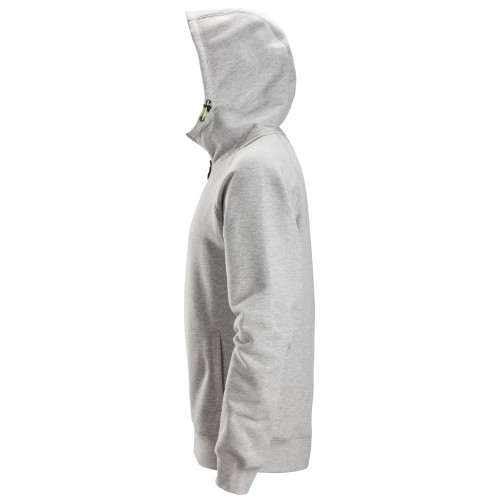 2846 Sudaderas con cremallera y capucha color gris jaspeado