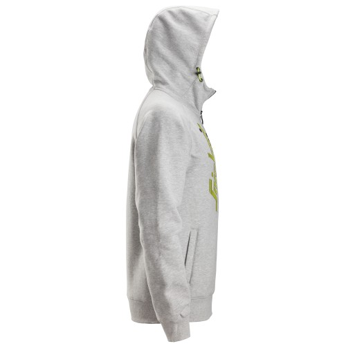 2846 Sudaderas con cremallera y capucha color gris jaspeado