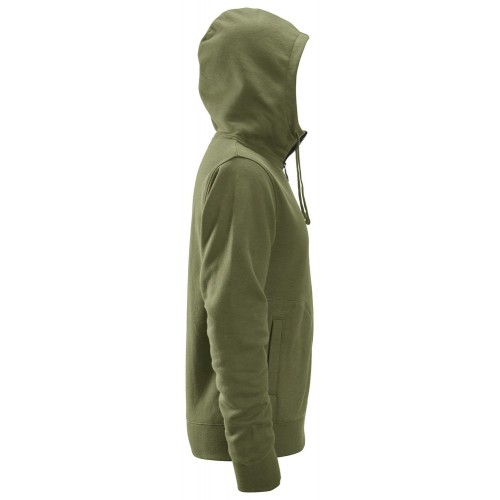 2890 Sudadera con capucha y cremallera completa AllroundWork verde khaki