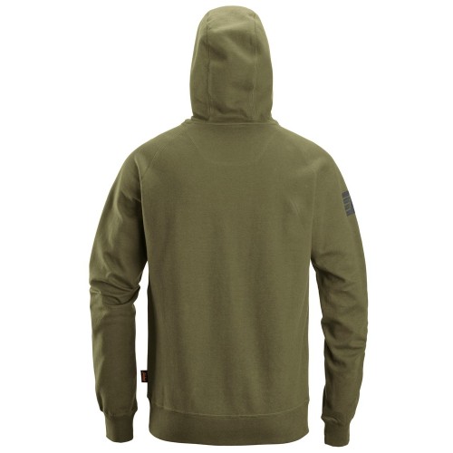 2894 Sudadera con capucha y logo verde khaki